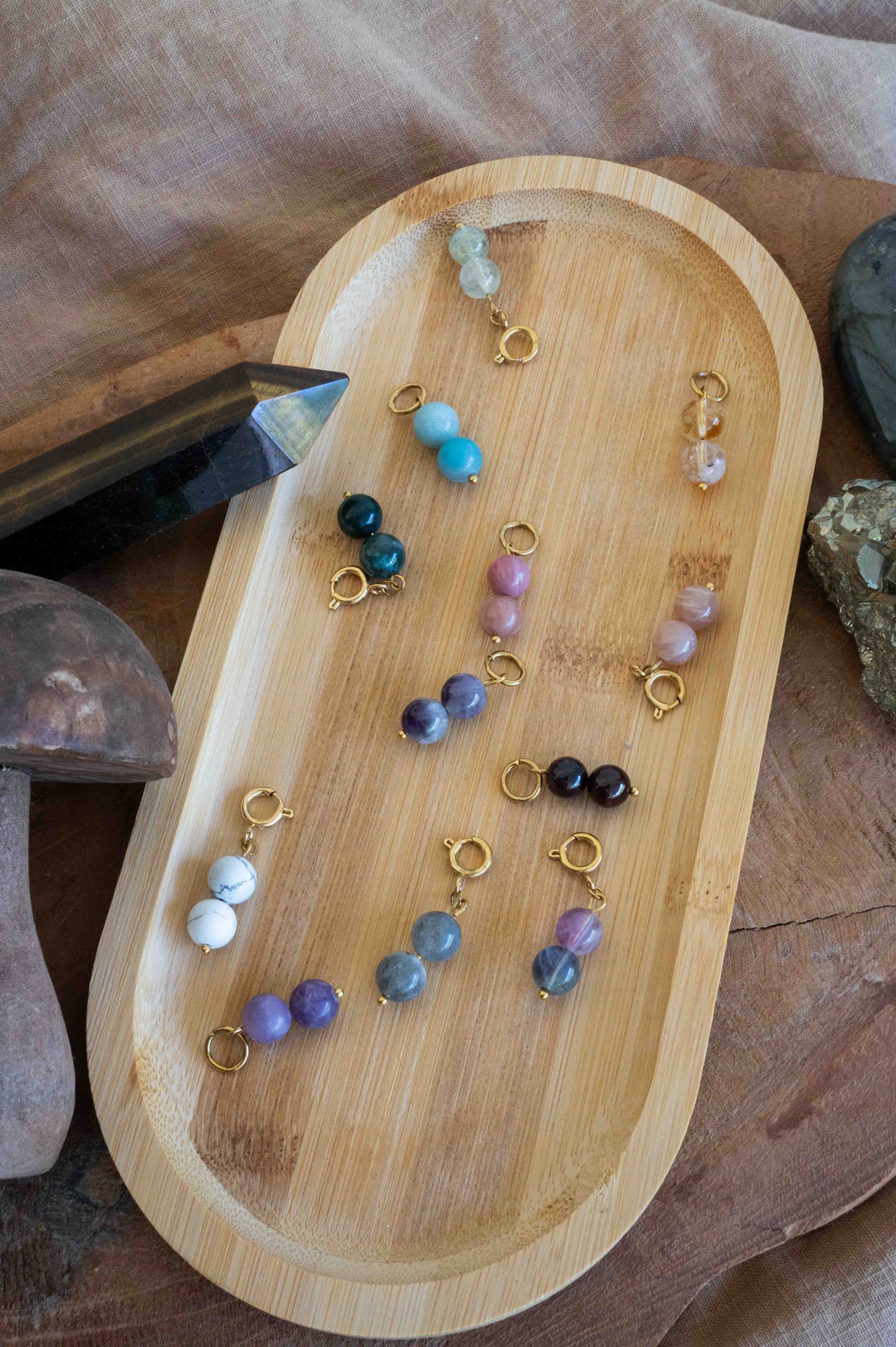 Fragment "Lien" – Duo de pierres naturelles alignées