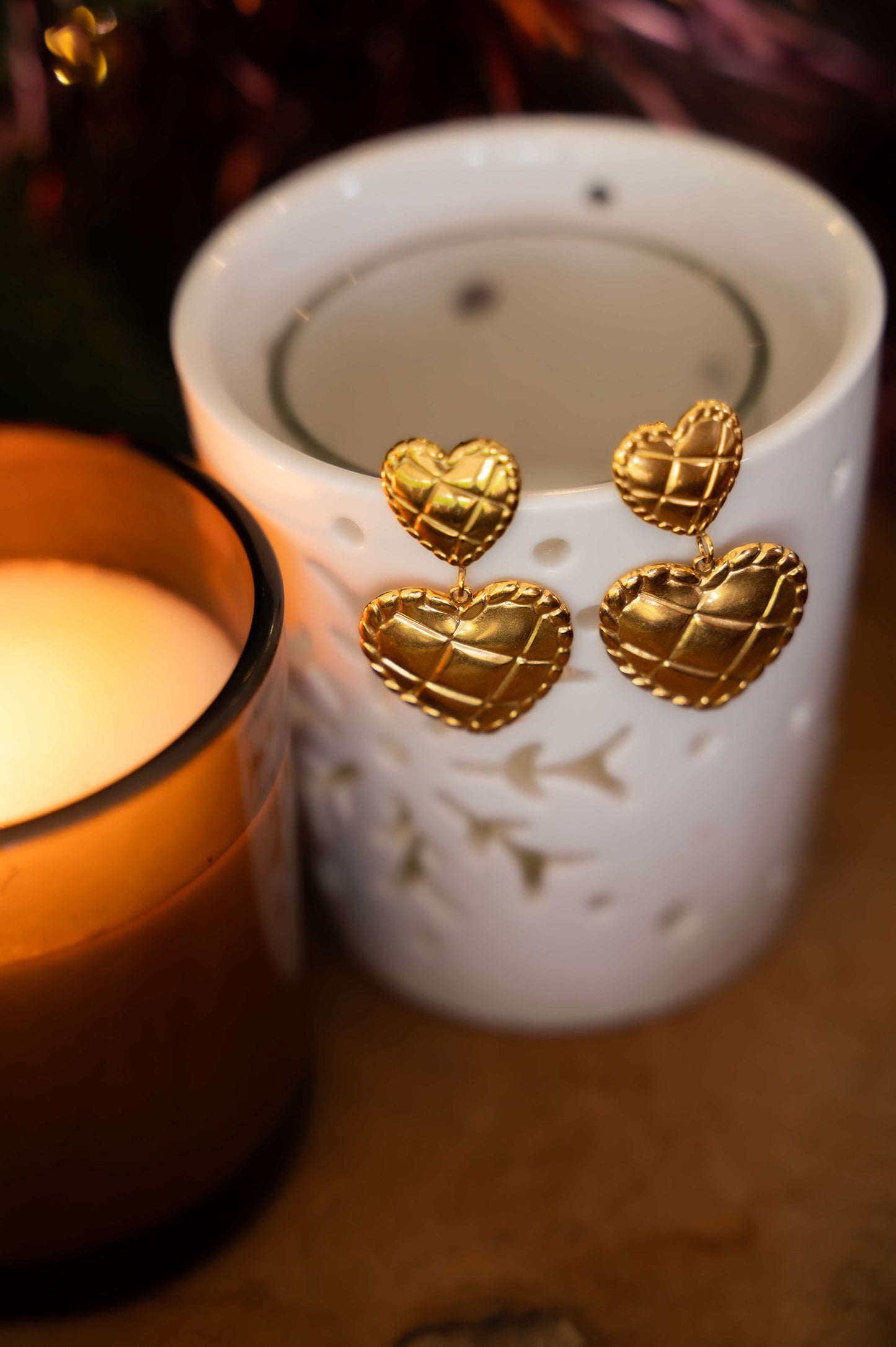 Boucles d'oreilles Coeur Fondant