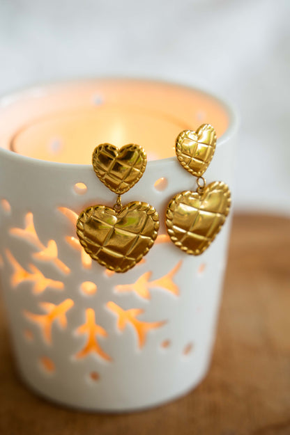 Boucles d'oreilles Coeur Fondant