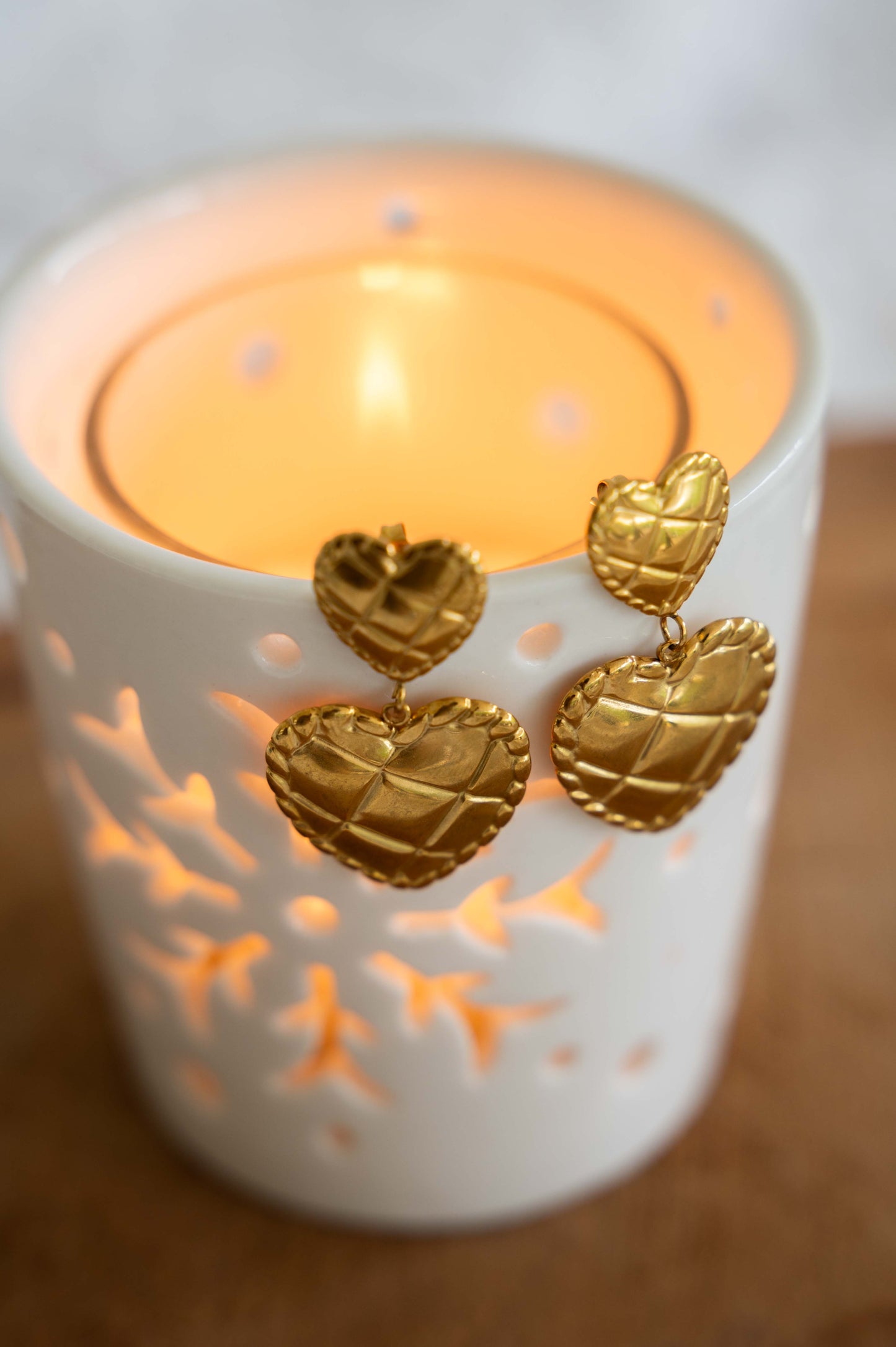 Boucles d'oreilles Coeur Fondant